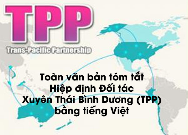 Toàn văn bản tóm tắt Hiệp định TPP bằng tiếng Việt
